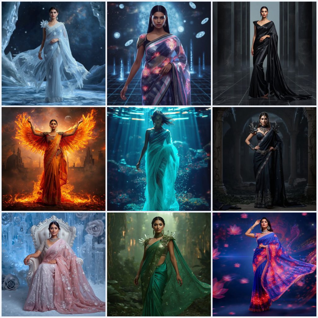 New 10 Saree AI Prompts for High-Fashion Outdoor Editorials | new instagram trend prompt for girl — AI image prompt